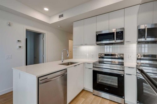 3217-8500 19 Avenue Se, Calgary, AB - Indoor Photo Showing Kitchen With Upgraded Kitchen