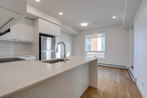 3217-8500 19 Avenue Se, Calgary, AB - Indoor Photo Showing Kitchen With Upgraded Kitchen