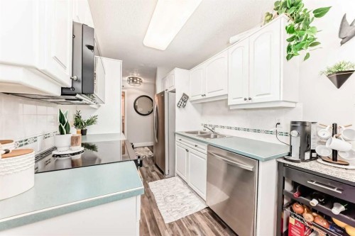 314-5326 47 Avenue, Red Deer, AB - Indoor Photo Showing Kitchen With Double Sink