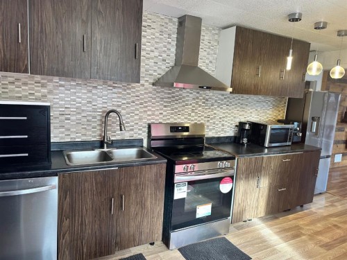 5302 50 Street, Camrose, AB - Indoor Photo Showing Kitchen With Double Sink