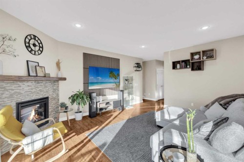 6372 Cedar Way, Innisfail, AB - Indoor With Fireplace