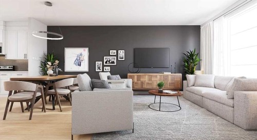 130 Bridgeport Circle, Chestermere, AB - Indoor Photo Showing Living Room