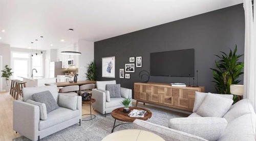 130 Bridgeport Circle, Chestermere, AB - Indoor Photo Showing Living Room