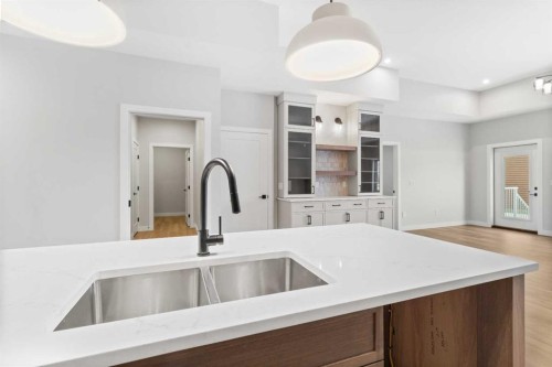4922 Beardsley Avenue, Lacombe, AB - Indoor Photo Showing Kitchen With Double Sink