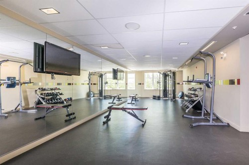 5226-2660 22 Street, Red Deer, AB - Indoor Photo Showing Gym Room