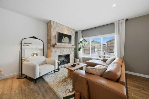 35 Tory Close, Red Deer, AB - Indoor Photo Showing Living Room With Fireplace