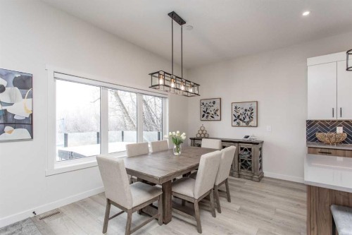 2 Twin Rose Court, Jarvis Bay, AB - Indoor Photo Showing Dining Room