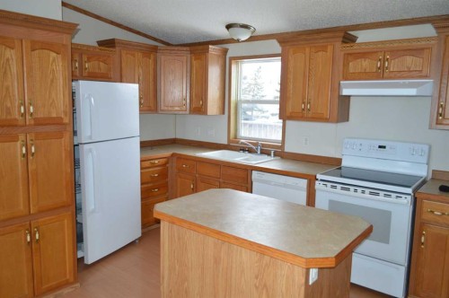21 Sifton Crescent, Lougheed, AB - Indoor Photo Showing Kitchen With Double Sink