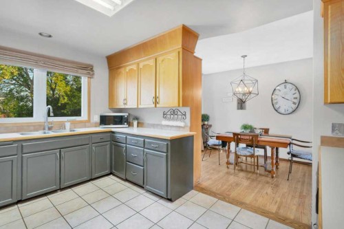 5436 53 Avenue, Lacombe, AB - Indoor Photo Showing Kitchen With Double Sink