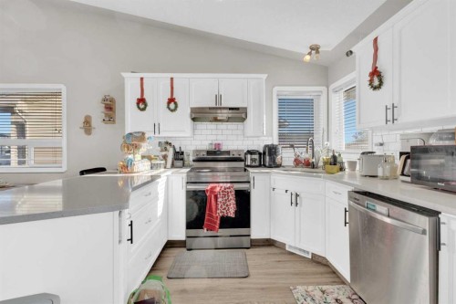 95 Jennings Crescent, Red Deer, AB - Indoor Photo Showing Kitchen With Upgraded Kitchen