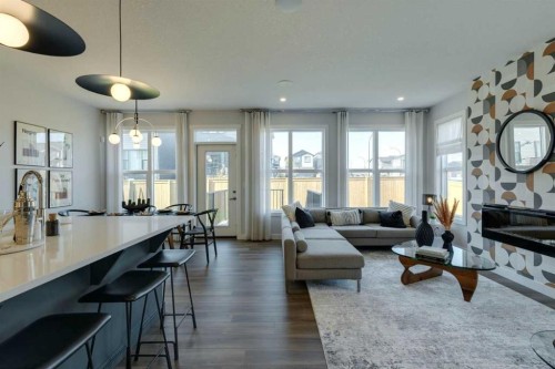 181 Mitchell Road Nw, Calgary, AB - Indoor Photo Showing Other Room With Fireplace