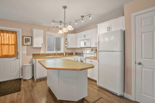 10 Timmons Close, Lacombe, AB - Indoor Photo Showing Kitchen With Double Sink