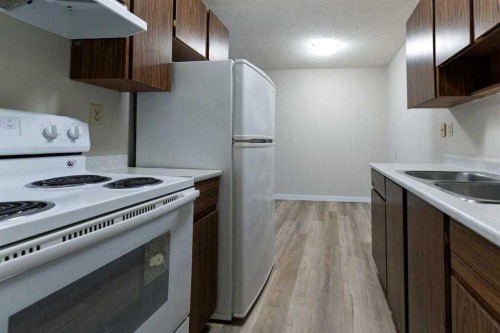 #101-410-4721 55 Street, Red Deer, AB - Indoor Photo Showing Kitchen With Double Sink