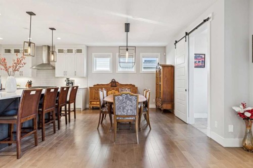 38 Yarrow Gate, Rural Rocky View County, AB - Indoor Photo Showing Dining Room