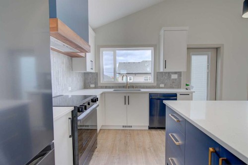 18 Trout Avenue, Red Deer, AB - Indoor Photo Showing Kitchen With Stainless Steel Kitchen With Upgraded Kitchen