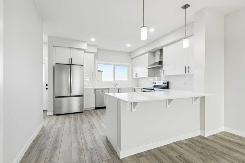 2021 Cornerstone Boulevard Ne, Calgary, AB - Indoor Photo Showing Kitchen With Upgraded Kitchen