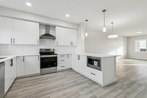 2021 Cornerstone Boulevard Ne, Calgary, AB - Indoor Photo Showing Kitchen With Upgraded Kitchen