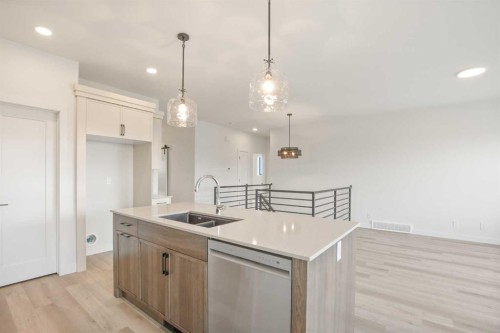 32 Sunrise Crescent North, Three Hills, AB - Indoor Photo Showing Kitchen With Double Sink With Upgraded Kitchen