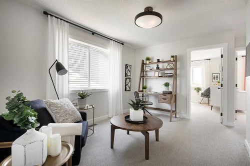 256 Verbena Common Sw, Calgary, AB - Indoor Photo Showing Living Room