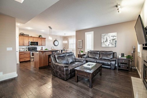 24 Argent Close, Red Deer, AB - Indoor Photo Showing Living Room With Fireplace