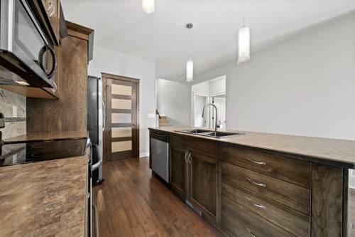 85 Turner Crescent, Red Deer, AB - Indoor Photo Showing Kitchen With Double Sink