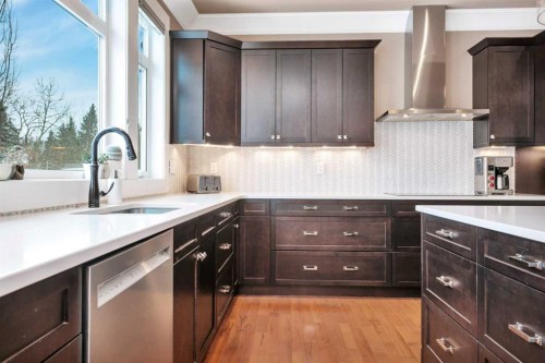 42 Grove Close, Red Deer, AB - Indoor Photo Showing Kitchen With Upgraded Kitchen