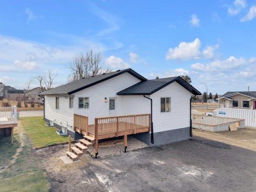 4812 55 Avenue, Bentley, AB - Outdoor With Deck Patio Veranda With Exterior
