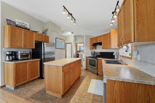 1 Duval Crescent, Red Deer, AB - Indoor Photo Showing Kitchen With Double Sink