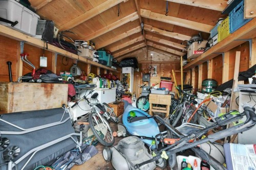 52 Roland, Red Deer, AB - Indoor Photo Showing Gym Room