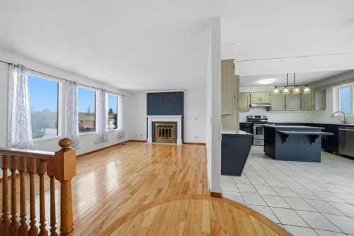 32 Huget Crescent, Red Deer, AB - Indoor With Fireplace