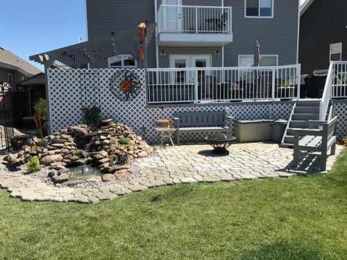 7008 Henners Gate, Lacombe, AB - Outdoor With Deck Patio Veranda With Exterior