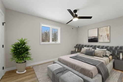 82 Bruns Crescent, Lacombe, AB - Indoor Photo Showing Bedroom