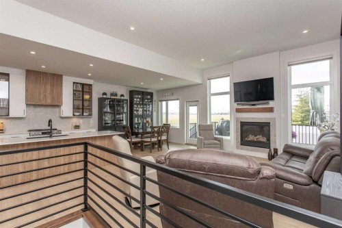 12 Emmett Crescent, Red Deer, AB - Indoor Photo Showing Living Room With Fireplace