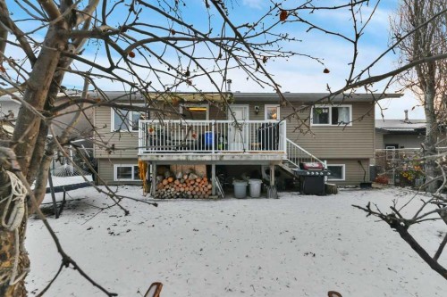 4 Blackstone Avenue, Lacombe, AB - Outdoor With Deck Patio Veranda