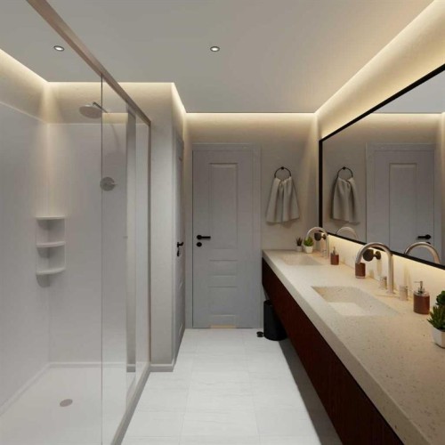 87 Heritage Manor, Cochrane, AB - Indoor Photo Showing Bathroom