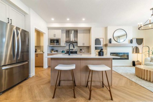 651 Chelsea Pier Run, Chestermere, AB - Indoor Photo Showing Kitchen With Stainless Steel Kitchen With Upgraded Kitchen