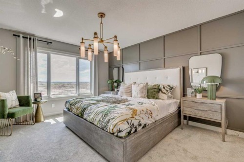 55 Bridgeport Circle, Chestermere, AB - Indoor Photo Showing Bedroom
