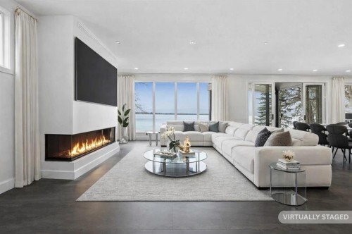 158 Jarvis Bay Drive, Jarvis Bay, AB - Indoor Photo Showing Living Room With Fireplace