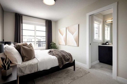 17 Amblefield View Nw, Calgary, AB - Indoor Photo Showing Bedroom