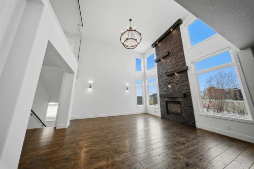 26 Van Horn Close, Red Deer, AB - Indoor Photo Showing Other Room With Fireplace