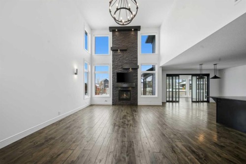 26 Van Horn Close, Red Deer, AB - Indoor Photo Showing Living Room With Fireplace