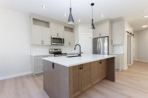 41 Terra Close, Red Deer, AB - Indoor Photo Showing Kitchen With Stainless Steel Kitchen With Upgraded Kitchen
