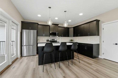 25 Murphy Close, Blackfalds, AB - Indoor Photo Showing Kitchen With Upgraded Kitchen