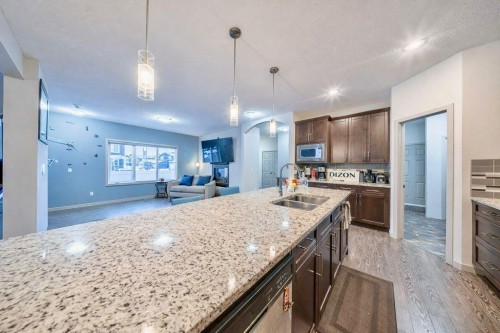 78 Caribou Crescent, Red Deer, AB - Indoor Photo Showing Kitchen With Double Sink With Upgraded Kitchen