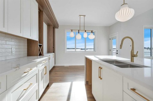 19 Everson Close, Red Deer, AB - Indoor Photo Showing Kitchen With Double Sink