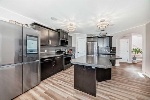 20 Bowman Circle, Sylvan Lake, AB - Indoor Photo Showing Kitchen With Double Sink With Upgraded Kitchen