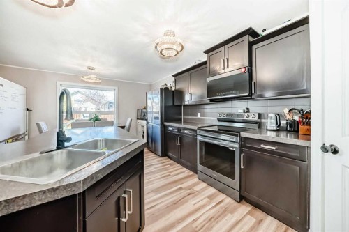 20 Bowman Circle, Sylvan Lake, AB - Indoor Photo Showing Kitchen With Double Sink