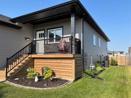4020 Monarch Way, Stettler, AB - Outdoor With Deck Patio Veranda With Exterior
