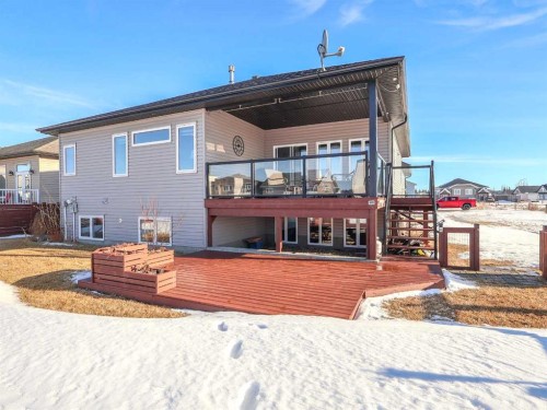 4020 Monarch Way, Stettler, AB - Outdoor With Deck Patio Veranda