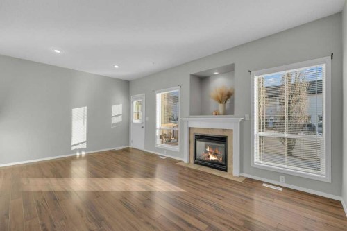 337 Addington Drive, Red Deer, AB - Indoor Photo Showing Living Room With Fireplace